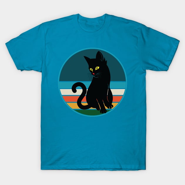 Black Cat Respect Your Cat Day March 28 T-Shirt by CoffeeandTeas